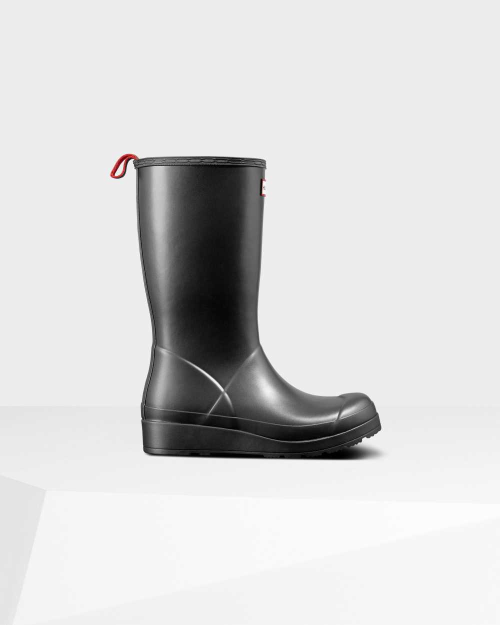 Botas De Agua Mujer - Hunter Original Play Tall Pearlized Mid-Calf Negras - DXVTOE-695 - Negras